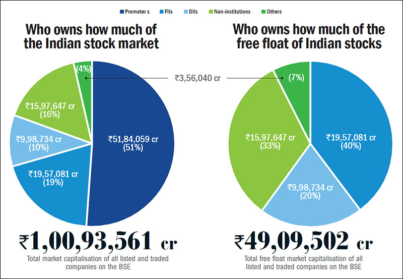 Who owns the indian stock market